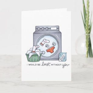 Me perdería sin ti tarjeta de felicitación plegabl