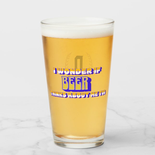 "Me pregunto si la cerveza..." Monograma (Anverso (lleno))