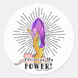 ¡Me reivindica mi poder! lema Crystal pegatina