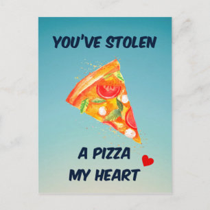 Me robaste una pizza.   Tarjeta de felicitación