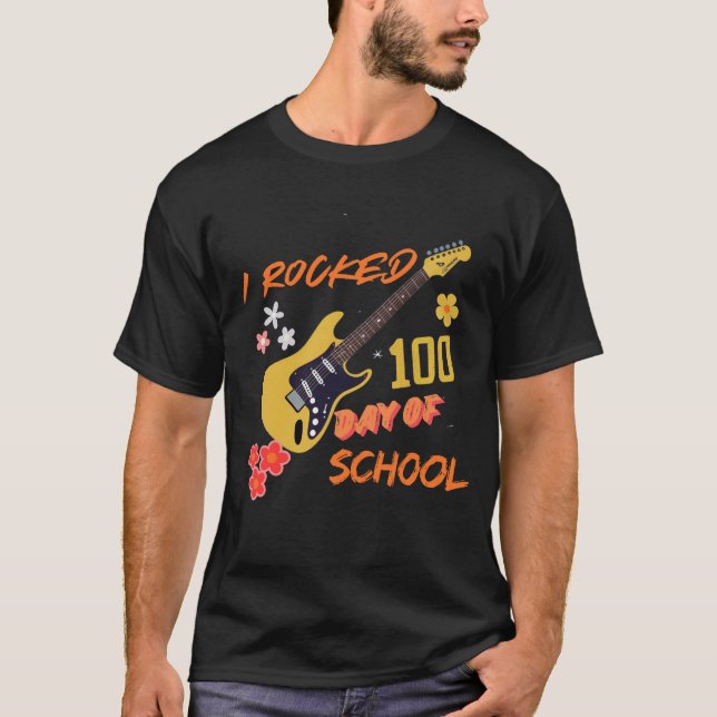 Me rompí 100 días en la escuela, la camiseta de la (Anverso)