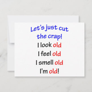 Me veo viejo, me siento viejo...