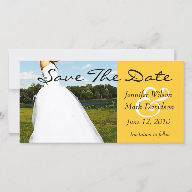 Meadow Bride Guardar la tarjeta de foto de fecha (Anverso)