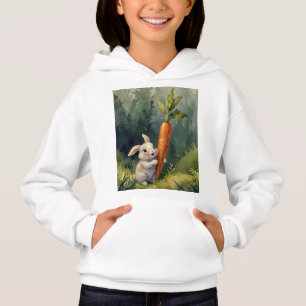 Meadow Bunny Dreams: Whimsical Hoodie