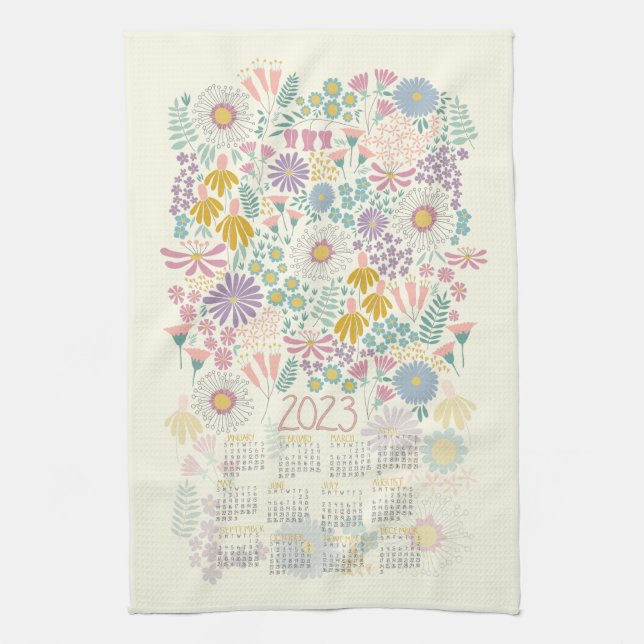 Meadow Calendar Kitchel Toalla (Vertical)
