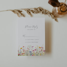 Meadow Colorful Wildflower RSVP
