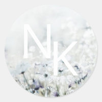 Meadow Song se desvanece Pegatina Boda monogramado