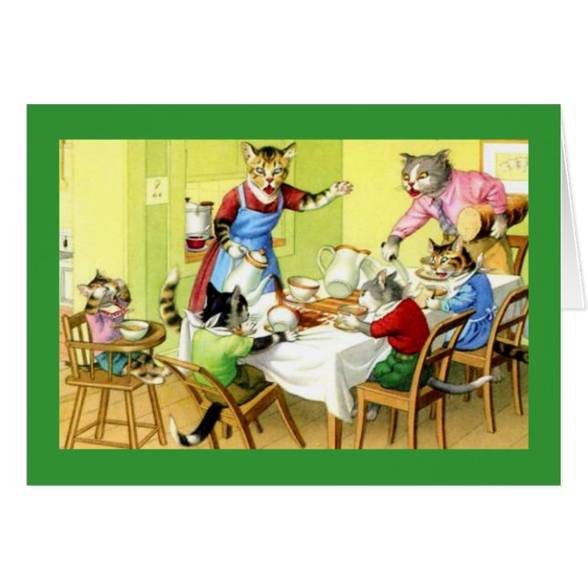 Mealtime en el hogar del gatito (Anverso (Horizontal))