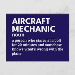 Mecánico de aeronaves - Tarjeta de definición de t