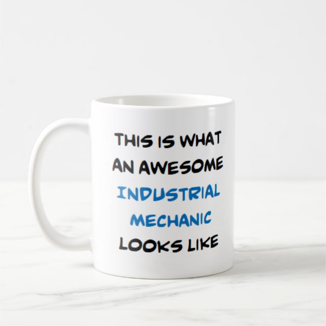 mecánico industrial, taza de café impresionante (Izquierda)