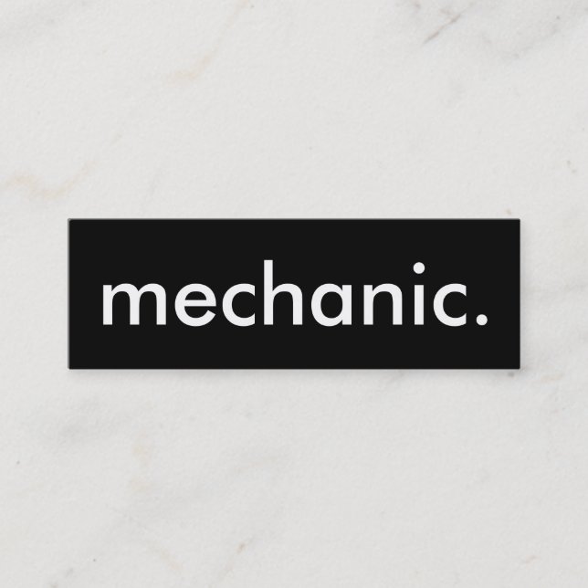 mecánico. tarjeta de sacador de la lealtad (Anverso)