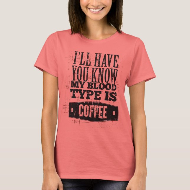Mecanografíe la camiseta del café (Anverso)