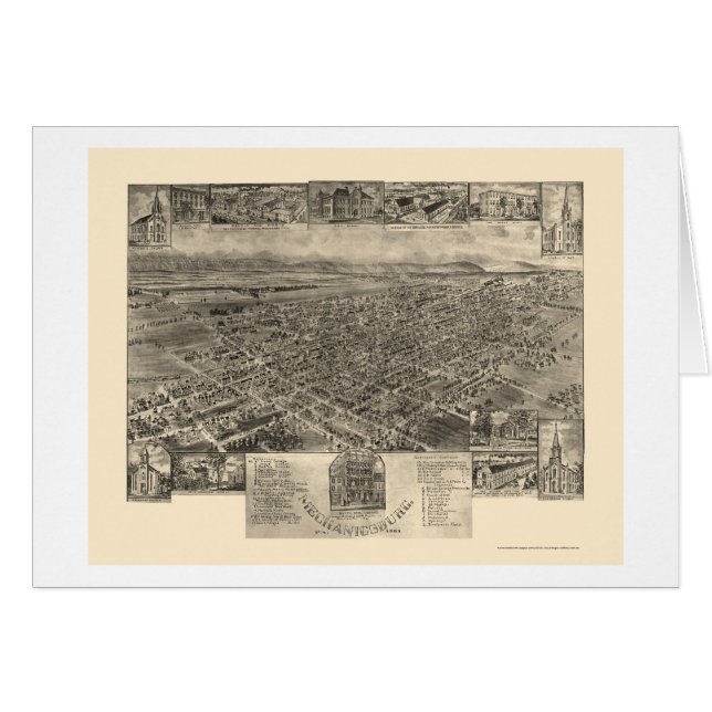 Mechanicsburg, mapa panorámico del PA - 1903 (Anverso (Horizontal))