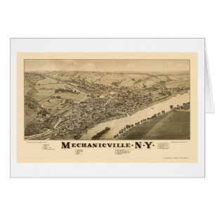 Mechanicville, mapa panorámico de NY - 1885
