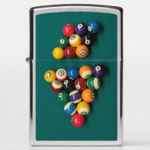 8 bolas y 9 bolas cremallera Zippo