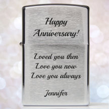Aniversario Regalo Zippo Lighter con TU TEXTO