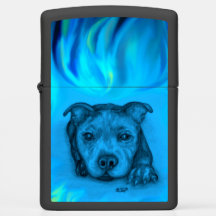 Cachorro Staffy Azul