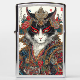 Mechero Zippo El gato Ronin | Guerrero de Ukiyo-e Samurai