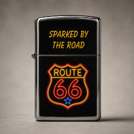 Mechero Zippo Escudo Neon Centenario de la Ruta 66 Personalizabl