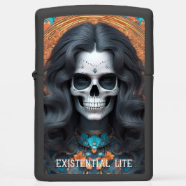 Mechero Zippo EXISTENCIAL LITE Memento Mori Skull Femme