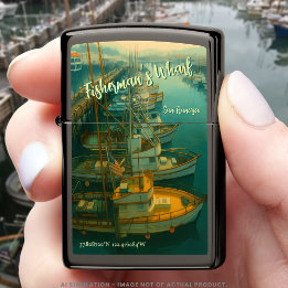 Mechero Zippo Flota pesquera en Fisherman's Wharf, San Francisco