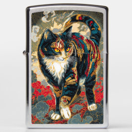 Mechero Zippo Gato afortunado de Kabuki estilo Sharaku