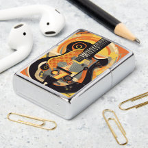Ilustracion de guitarra retro