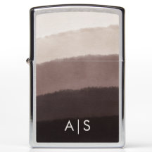 Iniciales Monogramadas Acuarela Nogal Marrón Ombre