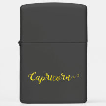 Letras de oro de Capricornio Zippo Lighter