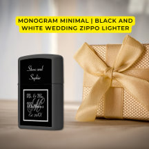Monograma mínimo | Boda blanco y negro