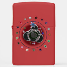 Rojo de estrellas más claras de Zippo