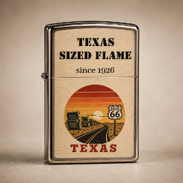 Mechero Zippo Ruta 66 Atardecer Desértico Cadillac Texas