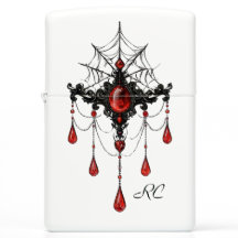 Telaraña Gótica Decorativa Negra y Roja