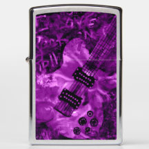 Zippo Lighter I Love Rock 'N Roll Guitarra Purple