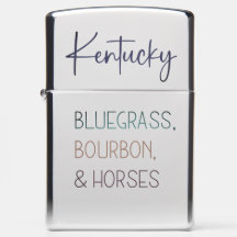 Zippo Lighter - Kentucky Bluegrass, Bourbon, Cabal