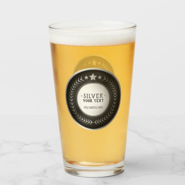 MEDALLA DE PLATA Campeón IMPRESIÓN PERSONALIZADA e (Anverso (lleno))
