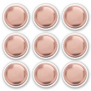 Medalla de sello de lámina de oro rosa 3D Starburs