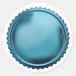 Medalla de sello de papel de aluminio azul 3D Aqua