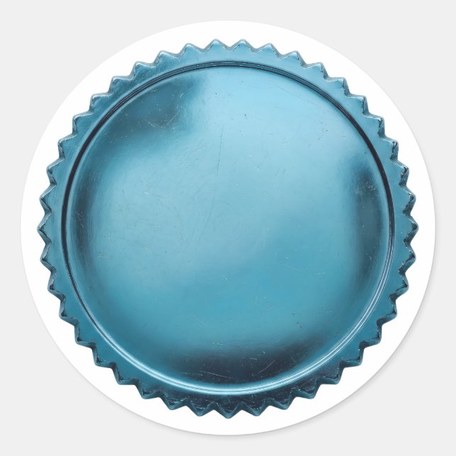 Medalla de sello de papel de aluminio azul 3D Aqua (Anverso)