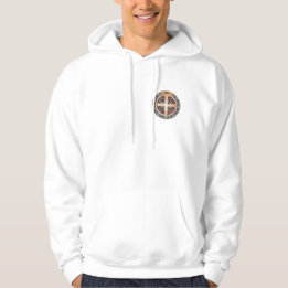 Medalla del St. Benedicto en la sudadera con