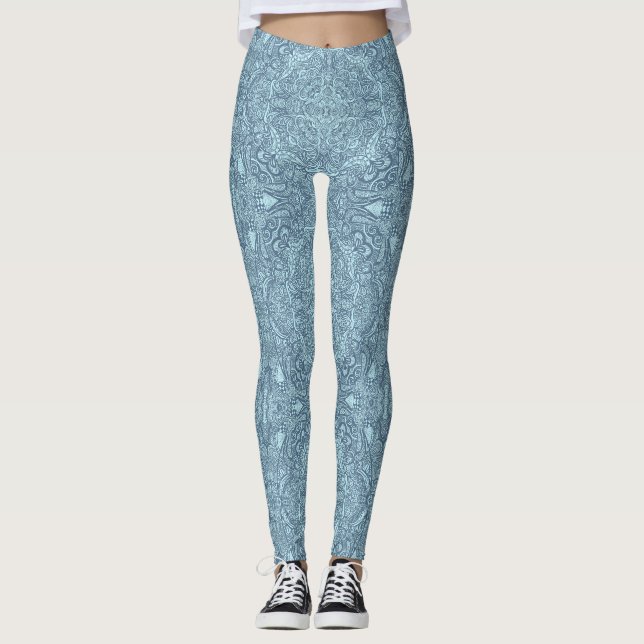 Medallón Azul Leggings (Anverso)