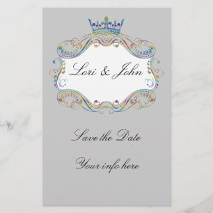 Medallón con Invitación de volante de la corona