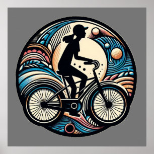 Medallón de ciclismo Arte Bicicleta Gimnasio Depor