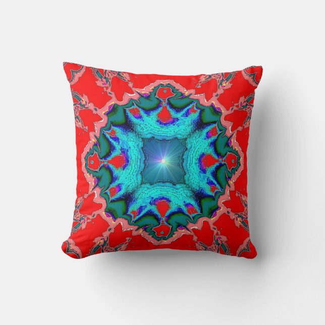 Medallón de la turquesa en la almohada roja de (Anverso)