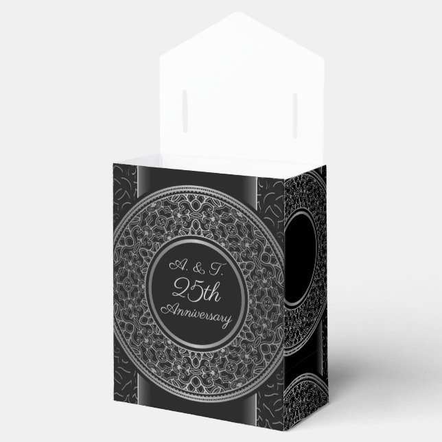 Medallón de plata 25° aniversario Caja de Favor de (Abierto)