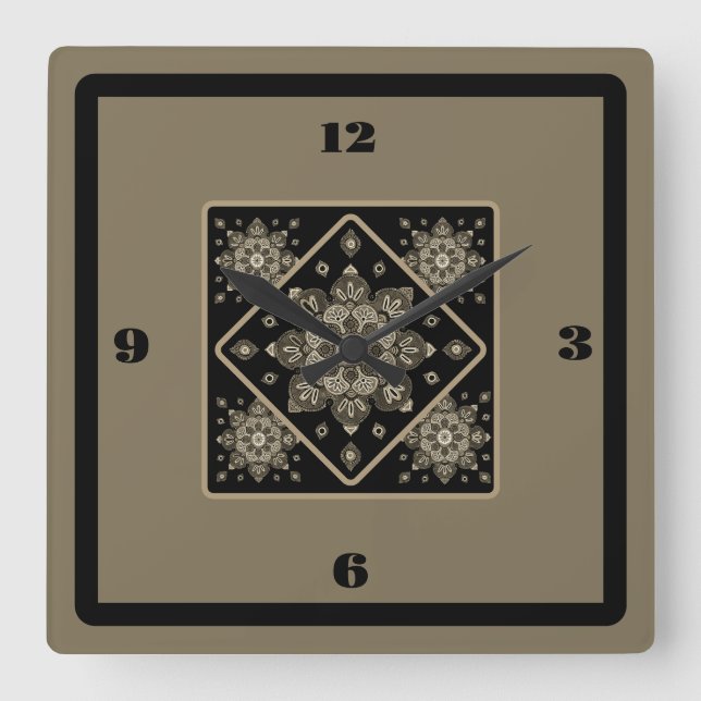 Medallones de la Sepia del Reloj en negro (Anverso)