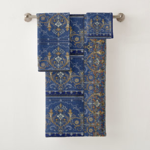 Medallones, Motifs Blue Gold Victorian Silver