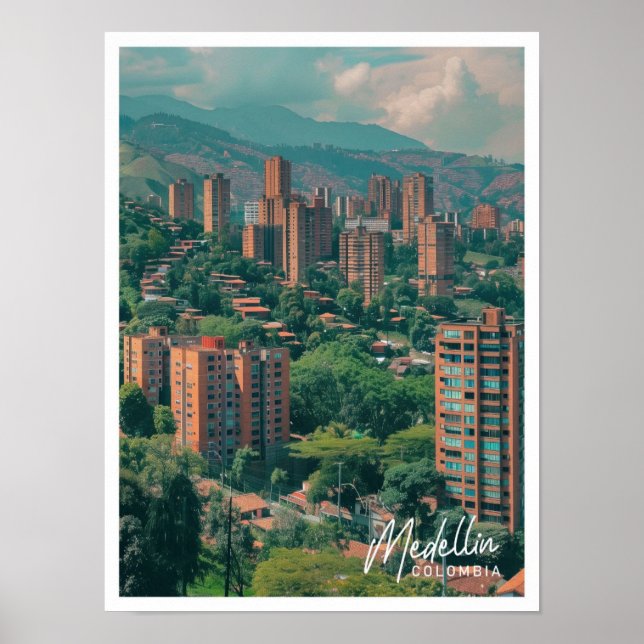 Medellín Colombia Lugar famoso para viajar en arte (Frente)
