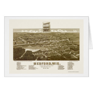 Medford, mapa panorámico de los WI - 1885