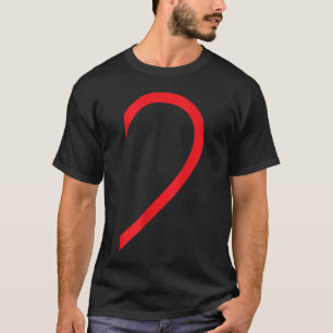 Media Corazón Lado Derecho Mano Amor Pareja Camisa